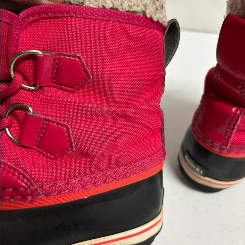 Sorel Kids' Yoot Pac Nylon Waterproof Pink Boots Child Size 12